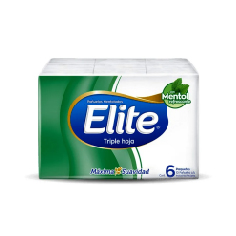Pañuelos Elite Standart Triple Hoja Con Mentol 6-Pack